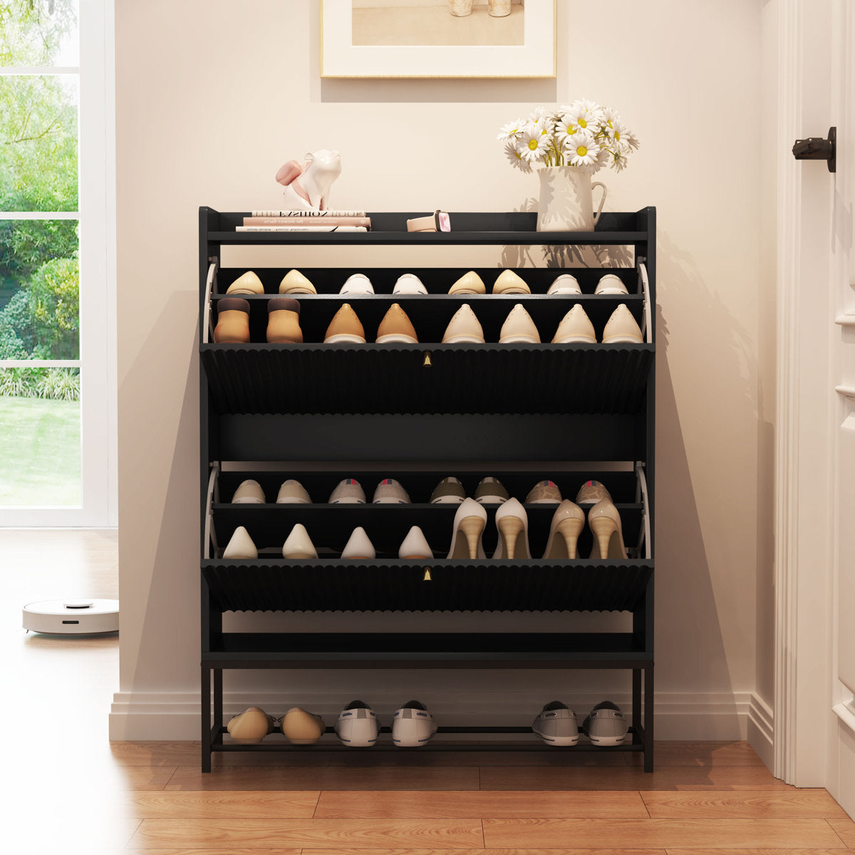 20 Pair Flip Down Shoe Storage