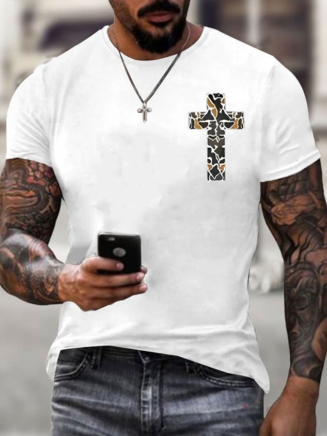 Camiseta para hombre con estampado "Todo lo puedo en Cristo que me fortalece"