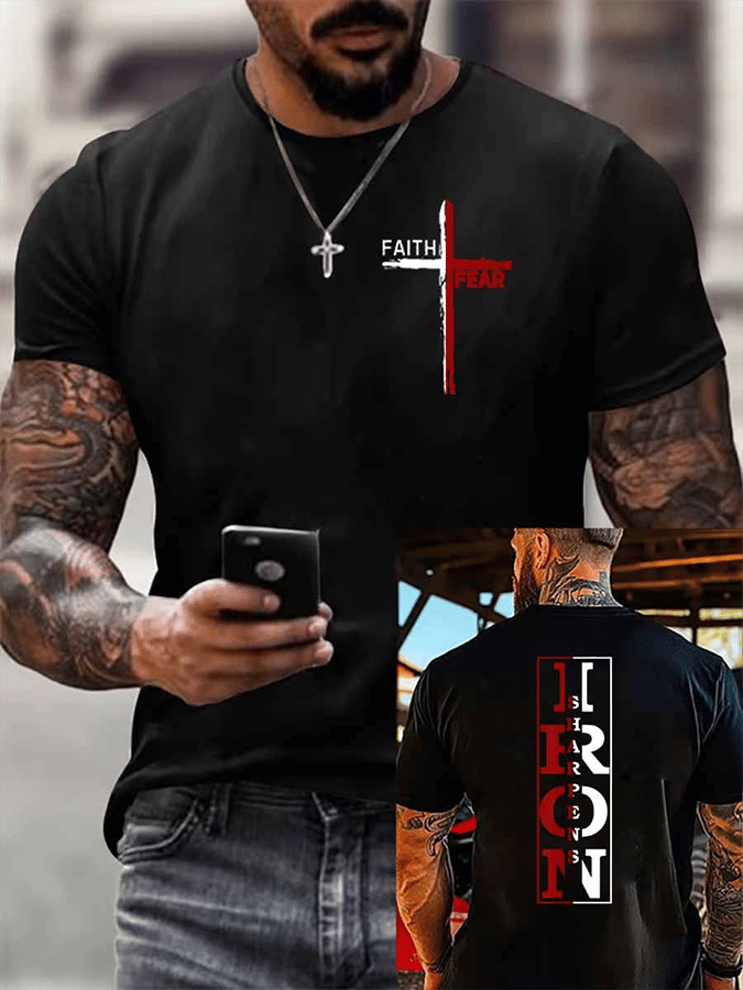 🔥Top-Angebote 🔥Herren-T-Shirt mit Glaubensmotiv