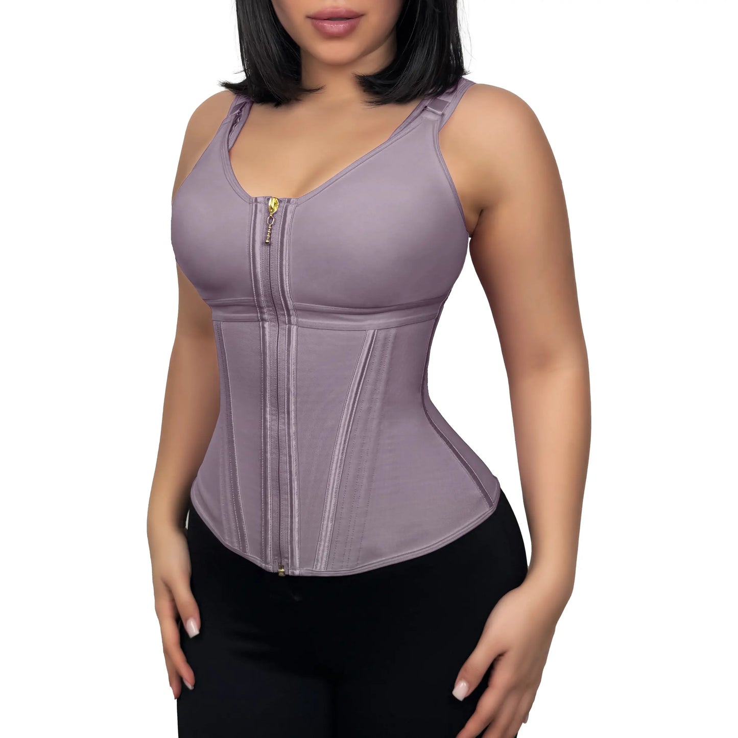 Waist Shapewear Corset forWomen Gym Zipper and Hooks