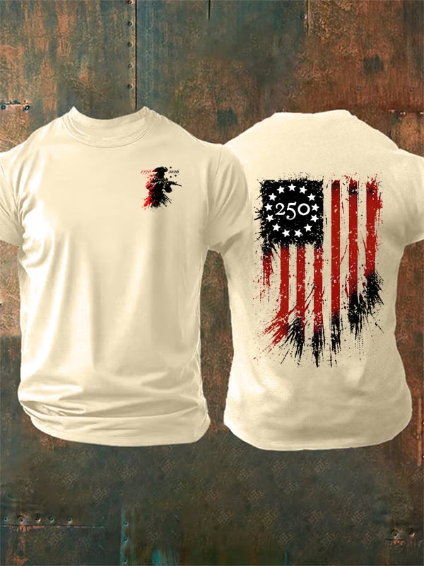Herren-T-Shirt mit Rundhalsausschnitt und Aufdruck „250 Jahre“