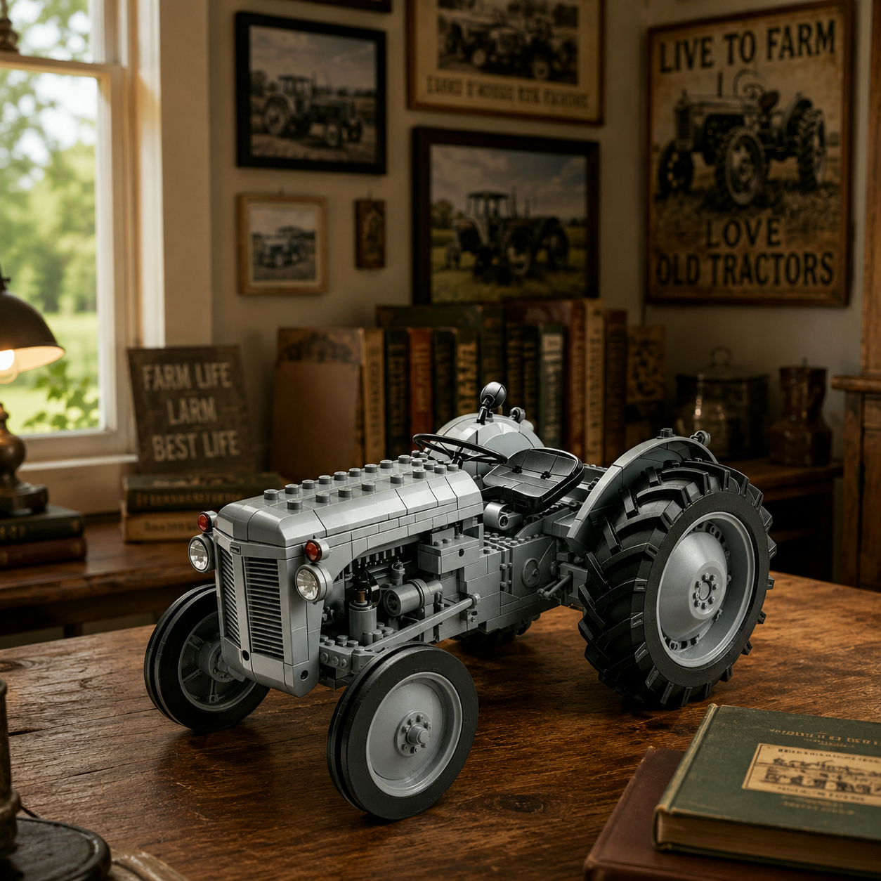 Jeu de construction de tracteurs agricoles classiques–Édition Champ Gris 1948