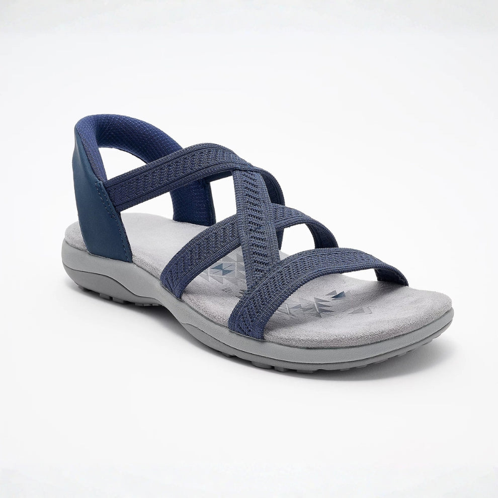 Sandalias de cuña de punto con lentejuelas – Ideales para el verano