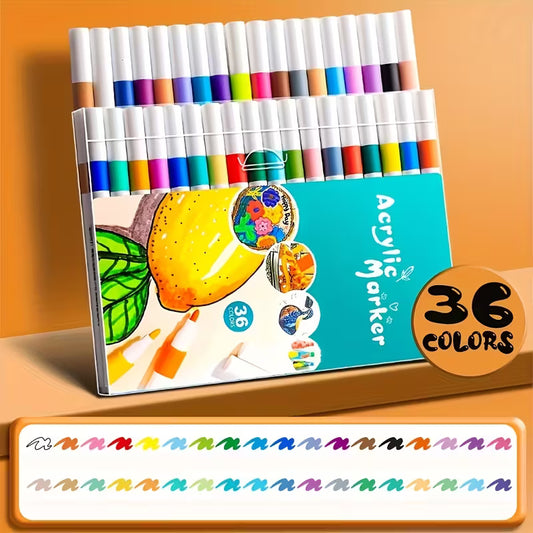 True Color Acrylic Markers, Opaque, Layerable, Specially Designed for Children's Drawing