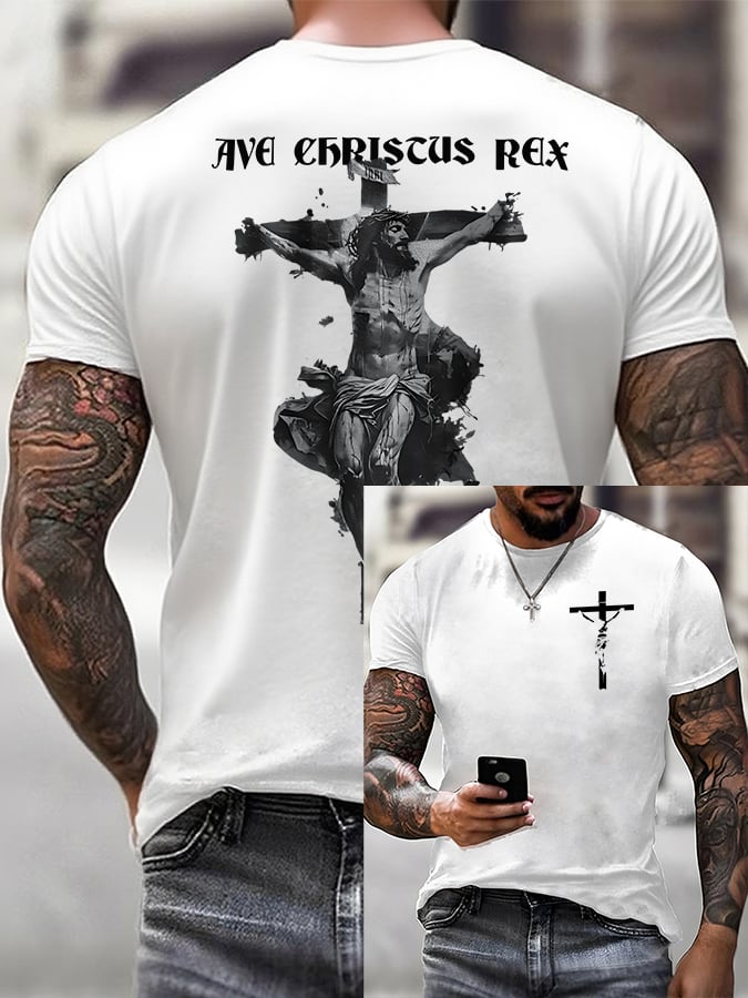 Lässiges Kurzarm-T-Shirt „Faith“ für Herren