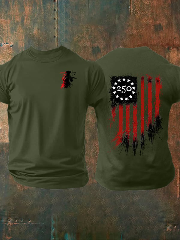 Camiseta estampada de cuello redondo para hombre "250 AÑOS"