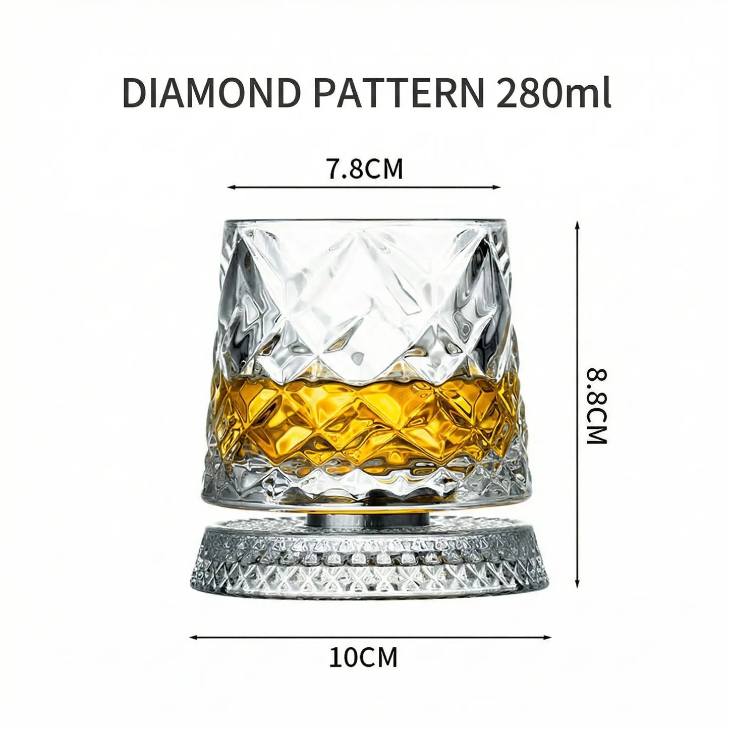 Vaso giratorio con corte de diamante
