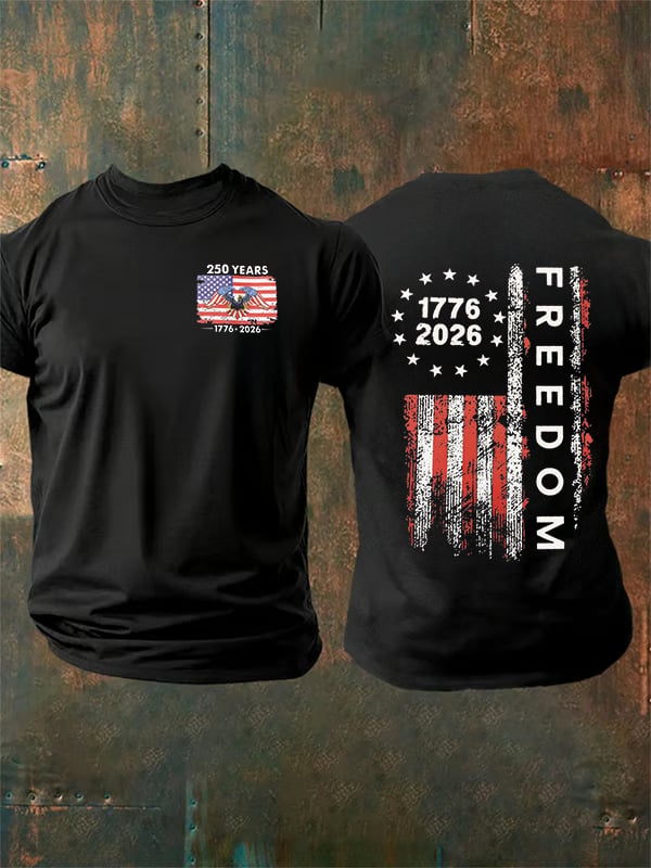Herren-T-Shirt mit Freedom-Print