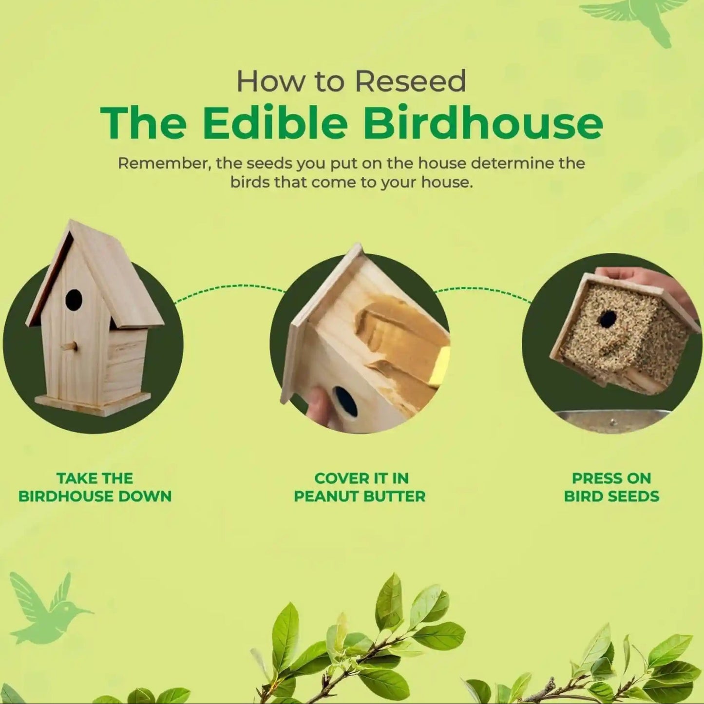 Handgefertigtes essbares Vogelhaus
