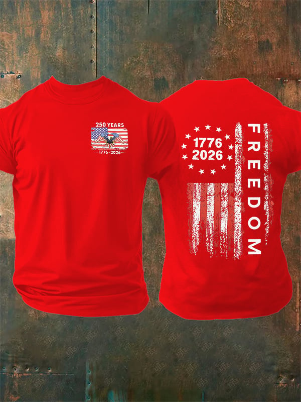 Herren-T-Shirt mit Freedom-Print