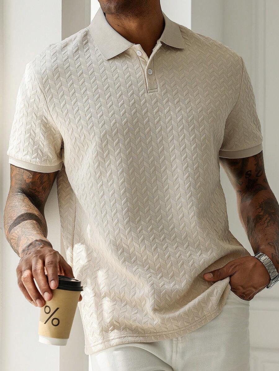 Lässiges, lockeres Kurzarm-T-Shirt für Herren