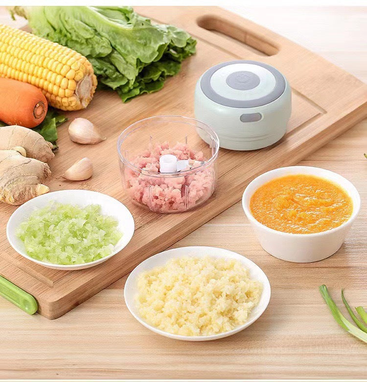 1 Stück Hochleistungs-Multifunktions-Küchenmaschine | Kabelloses Laden per USB, schnelles Pürieren/Zerkleinern von Fleisch, Knoblauch, Gemüse und Babynahrung, lebensmittelechter Becher, Kindersicherung, ideal für Küche und Camping