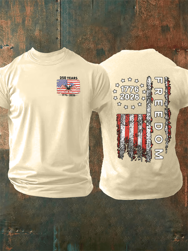 Herren-T-Shirt mit Freedom-Print