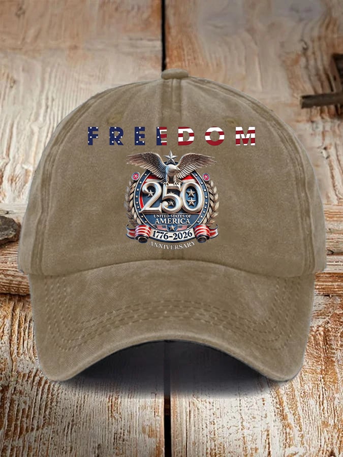 Unisex-Freizeitmütze mit amerikanischem 250-Jahr-Print