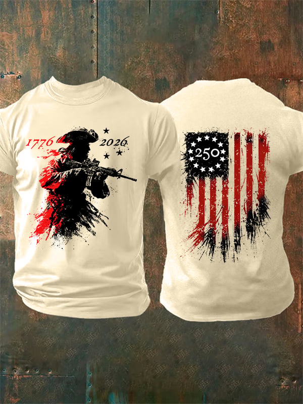 Herren-T-Shirt mit Rundhalsausschnitt und Aufdruck „250 Jahre“