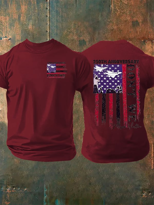 Camiseta estampada para hombre del 250 aniversario