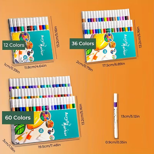 Acrylmarker in brillanten Farben, deckend, schichtbar, speziell für Kinderzeichnungen entwickelt