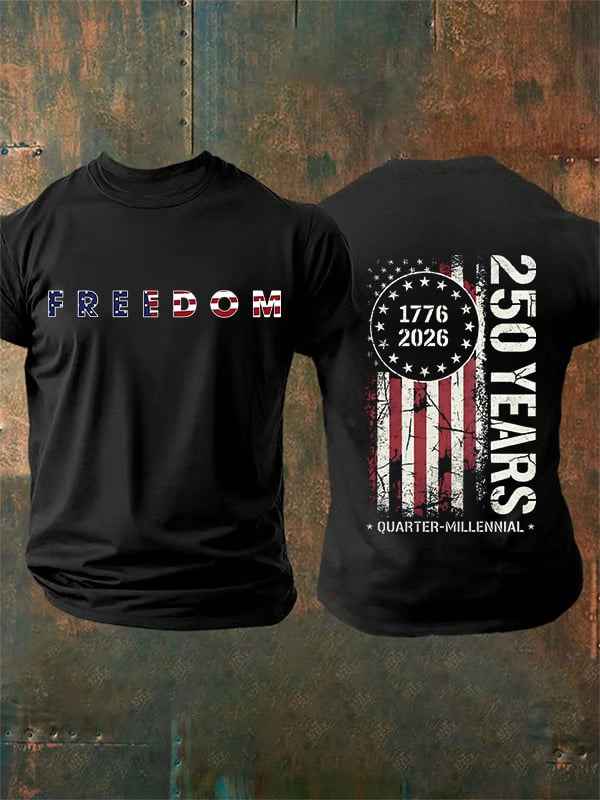Herren-T-Shirt mit Aufdruck zum 250. Jahrestag der USA