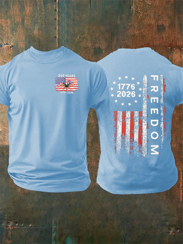 Herren-T-Shirt mit Freedom-Print