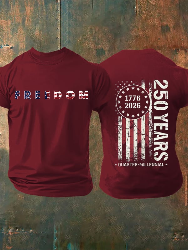 Herren-T-Shirt mit Aufdruck zum 250. Jahrestag der USA