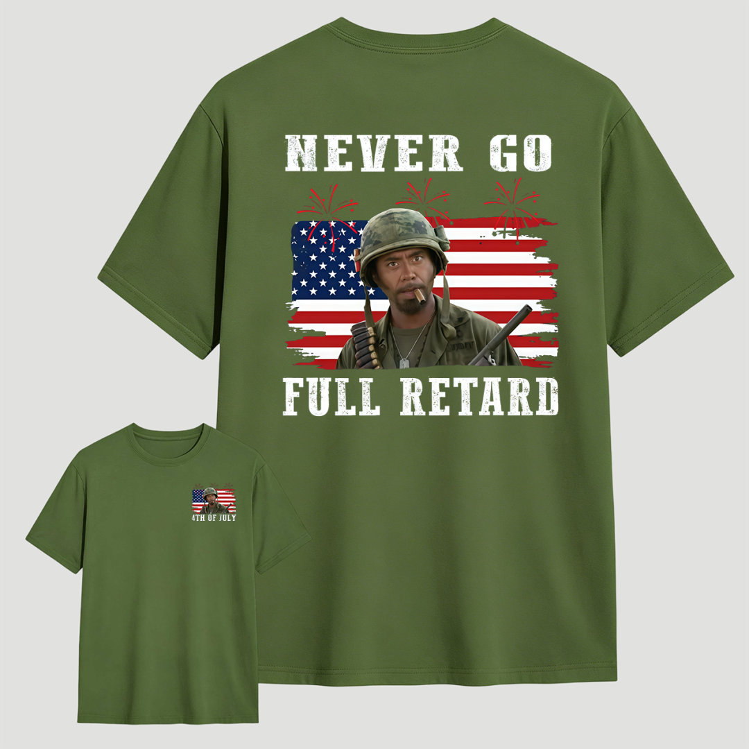 T-shirt "Ne jamais devenir complètement idiot" pour le 4 juillet