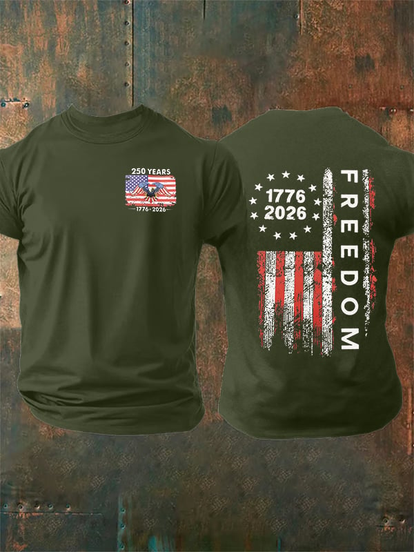 Herren-T-Shirt mit Freedom-Print