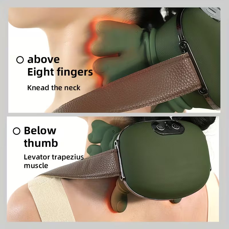Simuliertes Nacken- und Schultermassagegerät, Brustbeinmuskel- und Halswirbelsäulenmassagegerät, multifunktional, USB-aufladbar, ideales Muttertagsgeschenk.