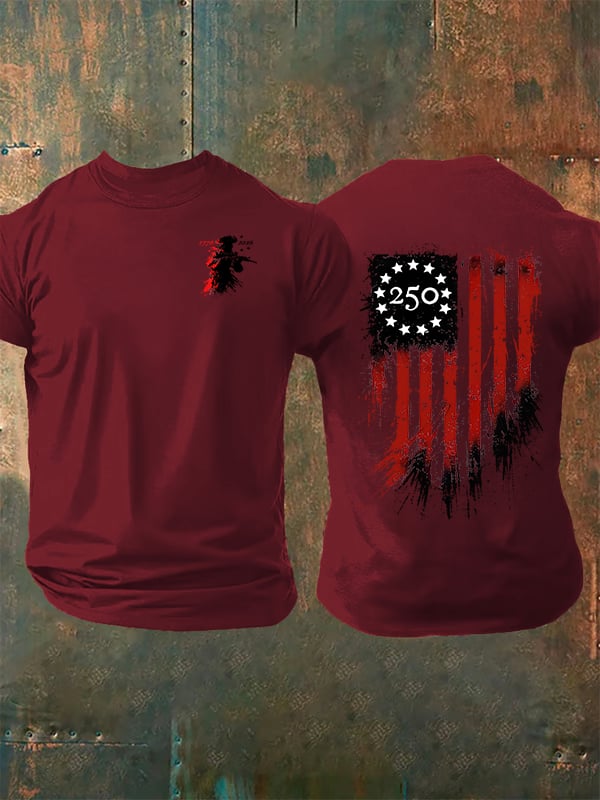 Camiseta estampada de cuello redondo para hombre "250 AÑOS"