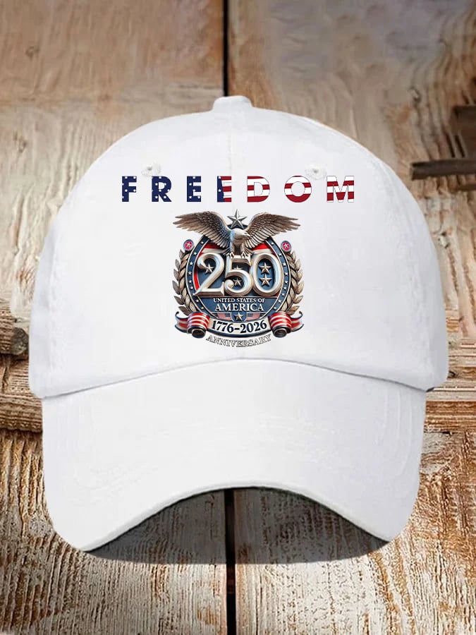 Unisex-Freizeitmütze mit amerikanischem 250-Jahr-Print