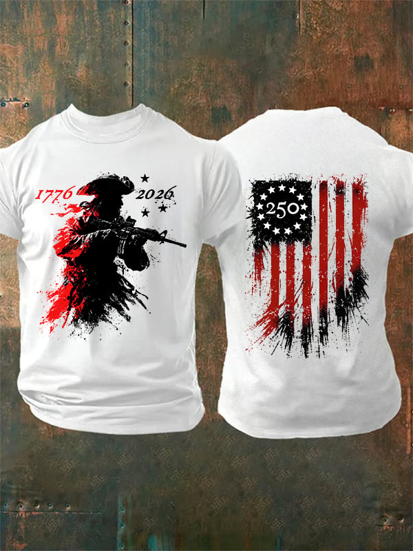 Herren-T-Shirt mit Rundhalsausschnitt und Aufdruck „250 Jahre“