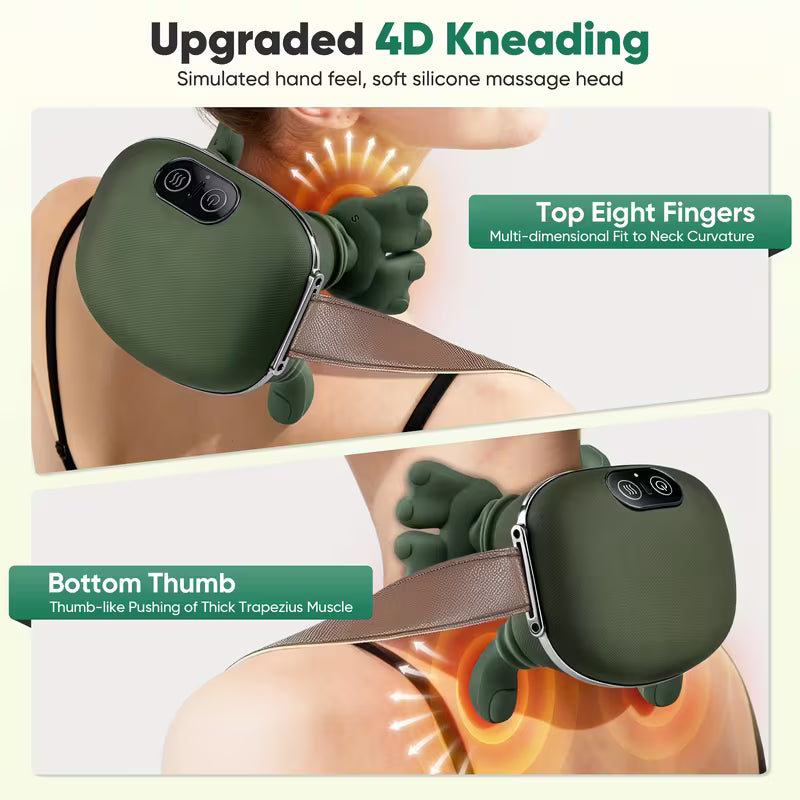 Simuliertes Nacken- und Schultermassagegerät, Brustbeinmuskel- und Halswirbelsäulenmassagegerät, multifunktional, USB-aufladbar, ideales Muttertagsgeschenk.