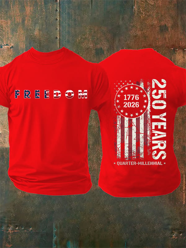 Herren-T-Shirt mit Aufdruck zum 250. Jahrestag der USA
