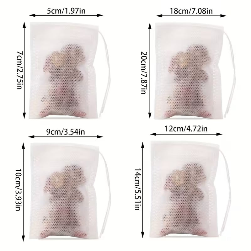 100 sachets de thé jetables en tissu non tissé avec cordon de serrage | Multi-usages : décoction médicinale, filtration du café et infusion du thé
