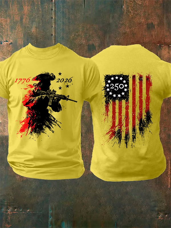 Herren-T-Shirt mit Rundhalsausschnitt und Aufdruck „250 Jahre“