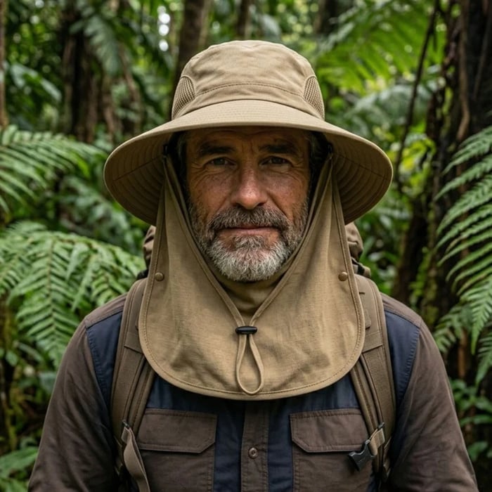🎁Compra 1 y llévate 1 gratis🎁Sombrero de pescador de primavera/verano con protector facial desmontable para pesca al aire libre y protección para el cuello.