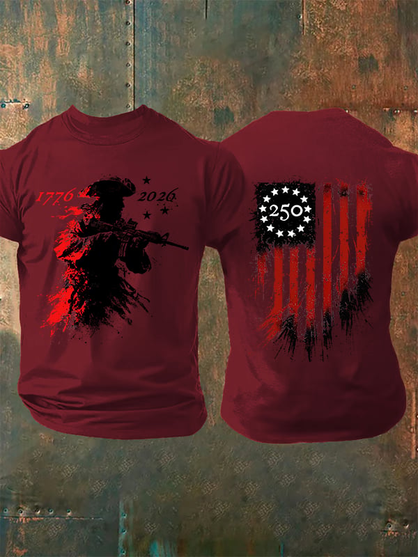Herren-T-Shirt mit Rundhalsausschnitt und Aufdruck „250 Jahre“