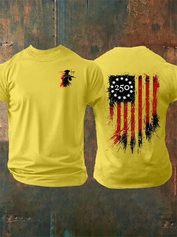 Camiseta estampada de cuello redondo para hombre "250 AÑOS"