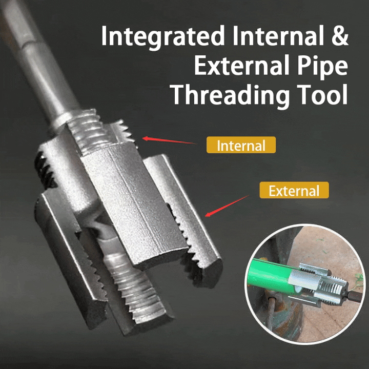 🔩💕Offre à durée limitée-Outil de filetage intégré pour tuyaux internes et externes