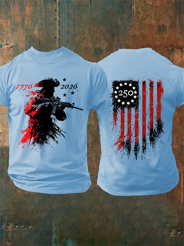 Herren-T-Shirt mit Rundhalsausschnitt und Aufdruck „250 Jahre“