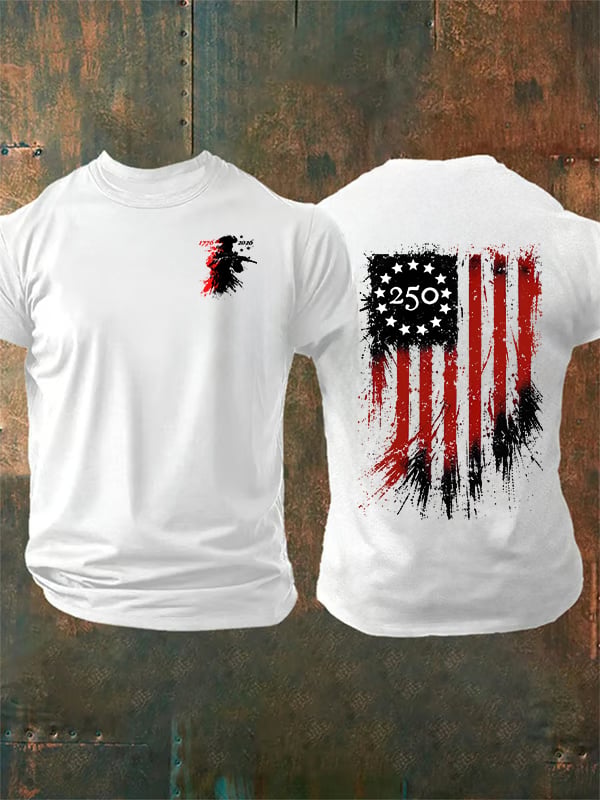 Camiseta estampada de cuello redondo para hombre "250 AÑOS"