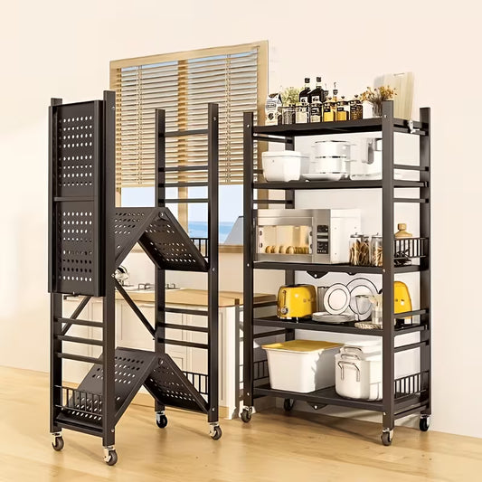 Estantería de cocina, librería, estantería para salón, móvil y multifuncional.