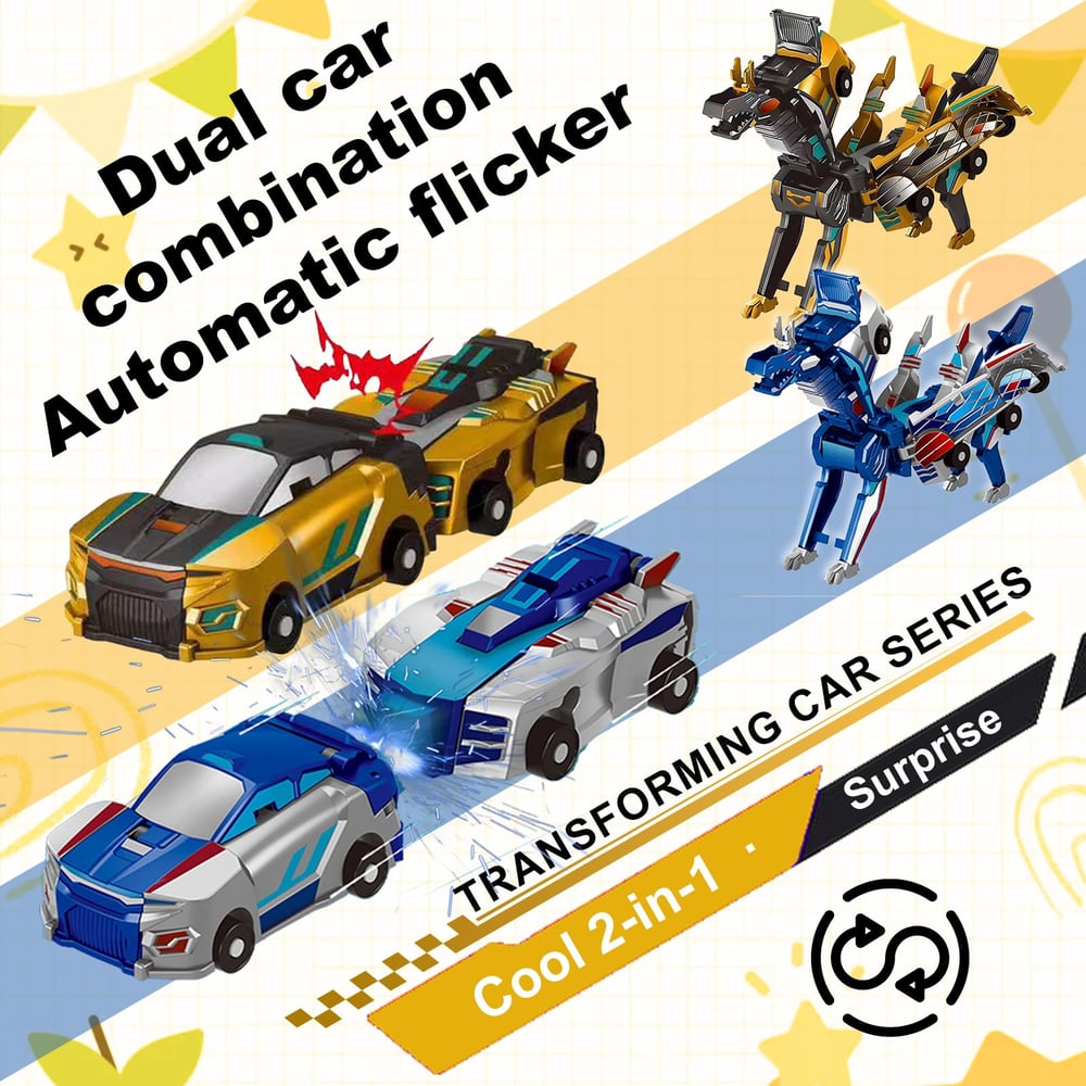 Nuevo producto 💥 Coche de juguete transformable de dinosaurio Collision