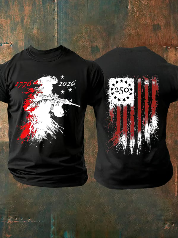 Herren-T-Shirt mit Rundhalsausschnitt und Aufdruck „250 Jahre“