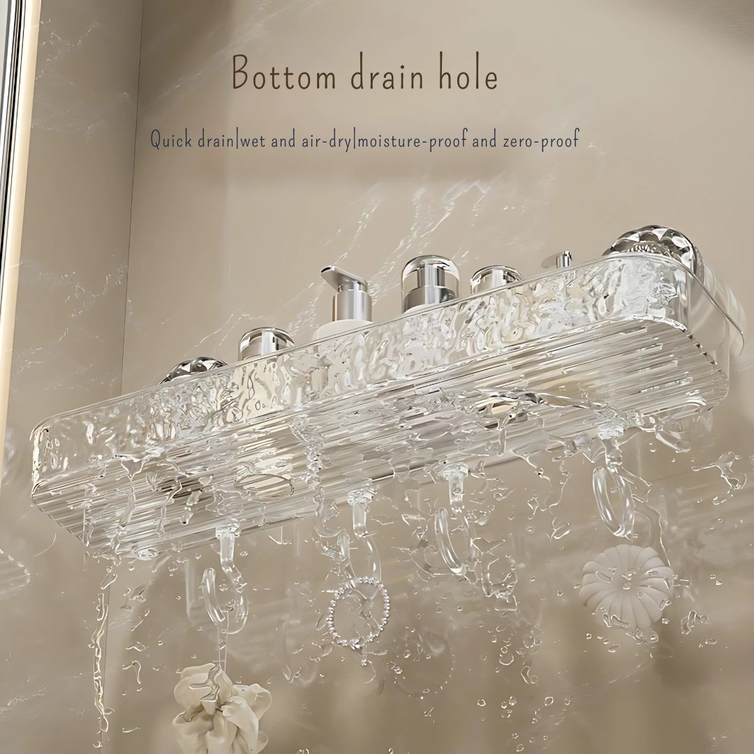 Strong suction cup storage rack for bathroom bathroom tripod toilet sink wall-mounted plastic storage rack