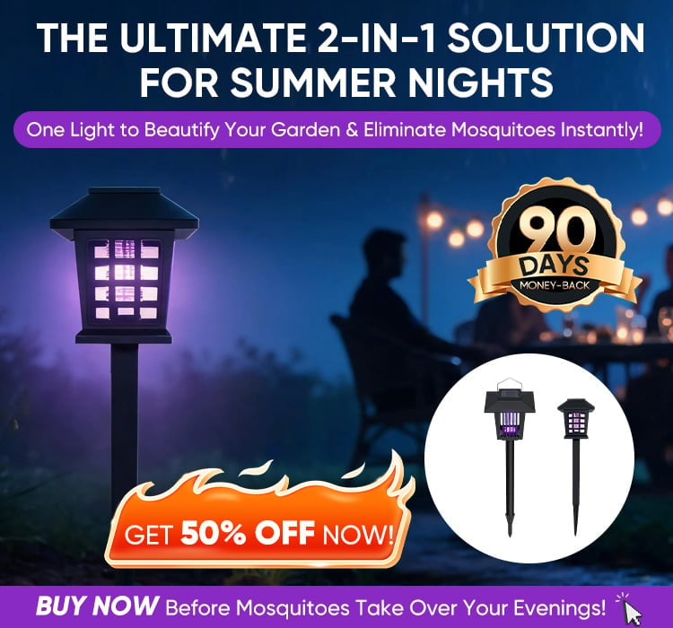 Lampe anti-moustiques UV solaire de pointe et piquet de jardin décoratif