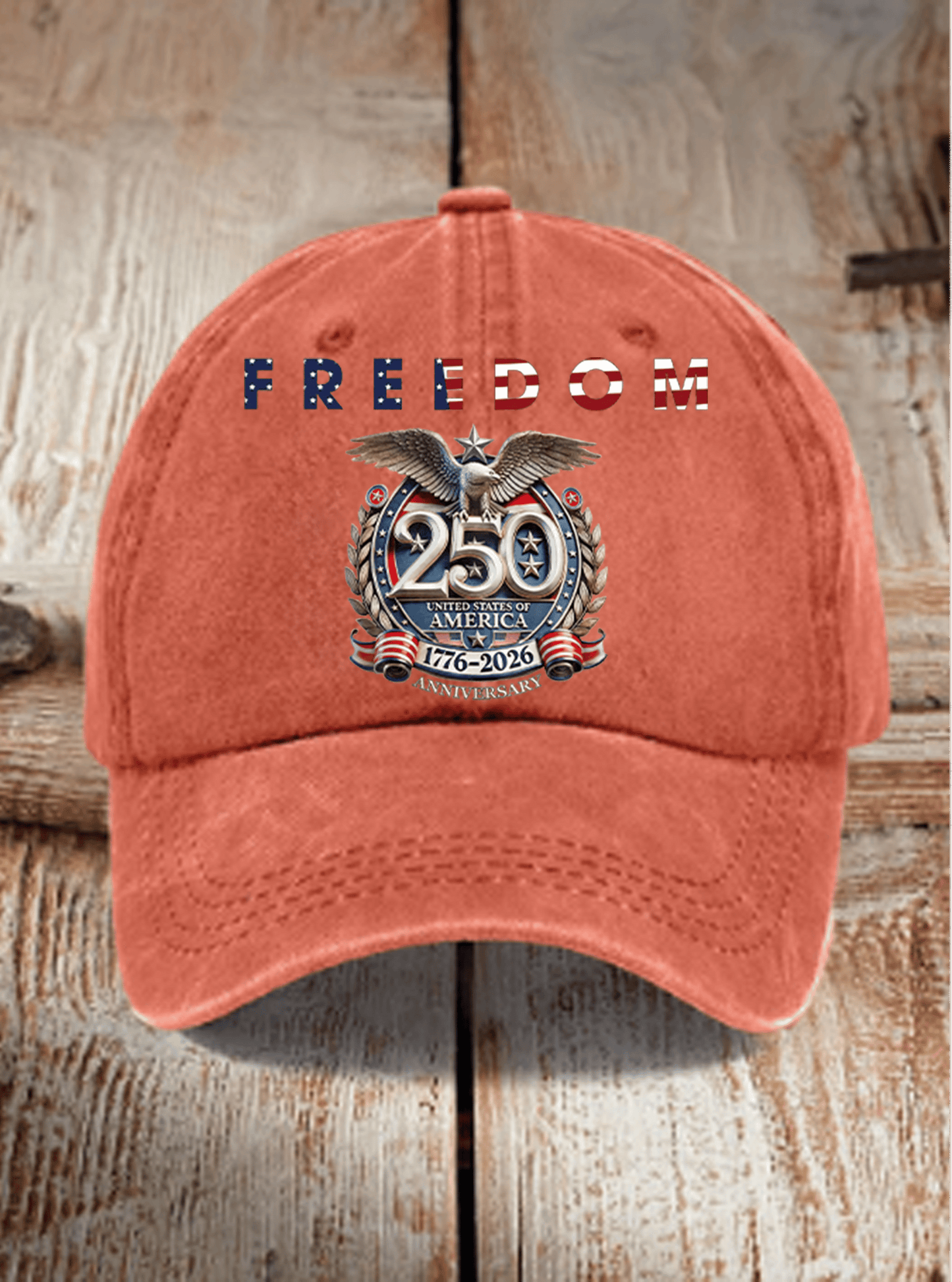 Unisex-Freizeitmütze mit amerikanischem 250-Jahr-Print