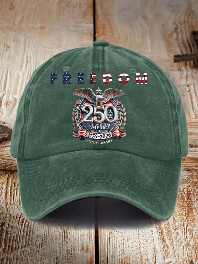 Unisex-Freizeitmütze mit amerikanischem 250-Jahr-Print