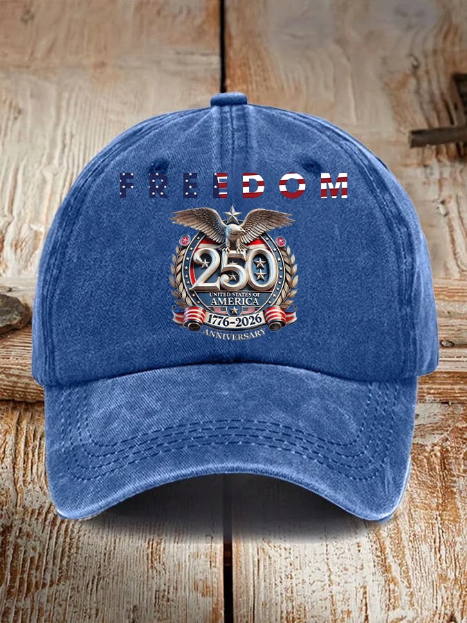 Unisex-Freizeitmütze mit amerikanischem 250-Jahr-Print
