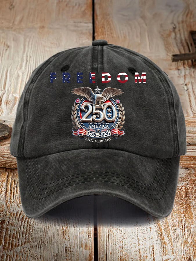 Unisex-Freizeitmütze mit amerikanischem 250-Jahr-Print