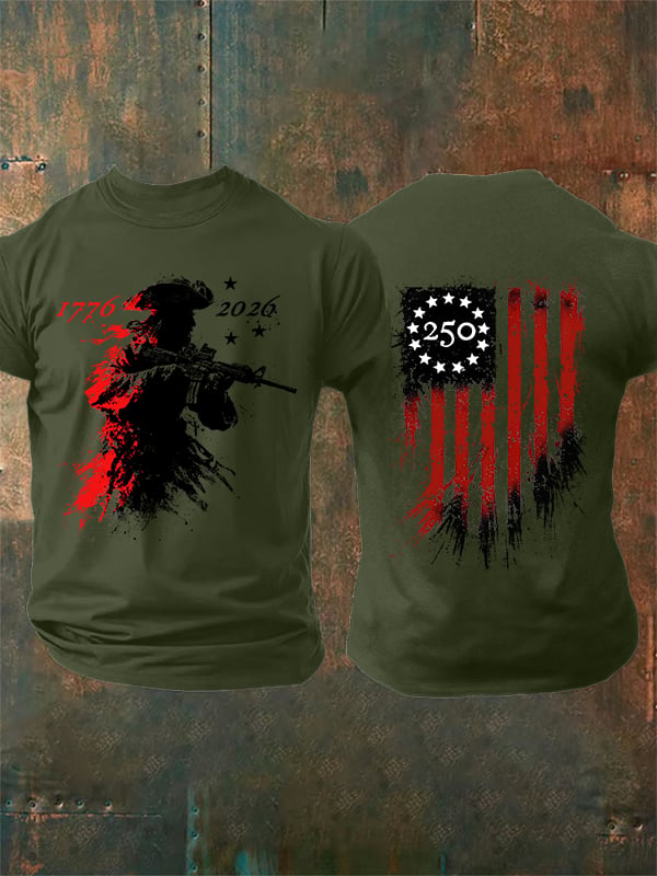 Herren-T-Shirt mit Rundhalsausschnitt und Aufdruck „250 Jahre“